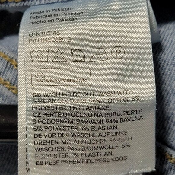 H&M Conscious Jeans Womens Size 2 Skinny Mid Rise Medium Wash Denim Pants - Picture 6 of 6